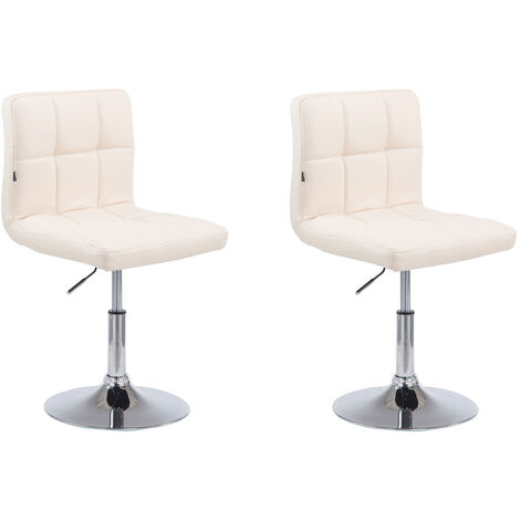 Set 2 Sedie Lounge Palma V2 in similpelle crema