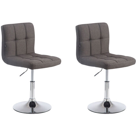 Set 2 Sedie Lounge Palma V2 in tessuto grigio scuro