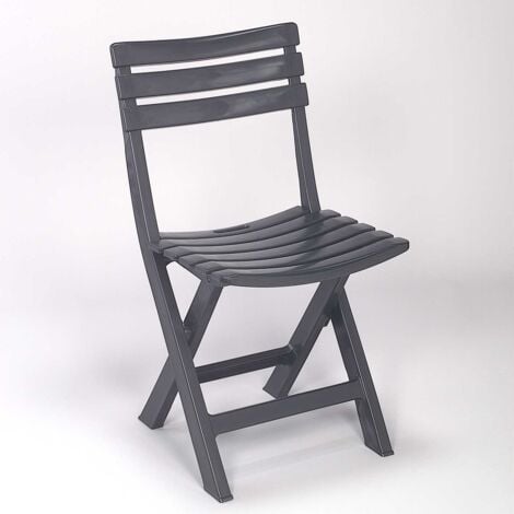 Set 2 sedie pieghevoli in polipropilene 44x41x78