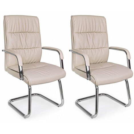 Set 2 Sedie Poltrone Attesa 58x60,5x101,5h cm da Ufficio Sydney Tortora