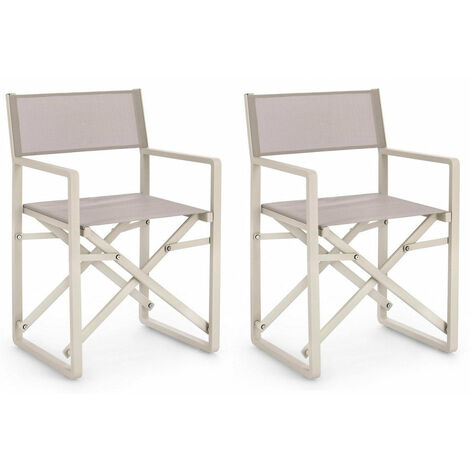 Set 2 Sedie Regista da Giardino 55x50,5x84,5h cm Konnor Rastin