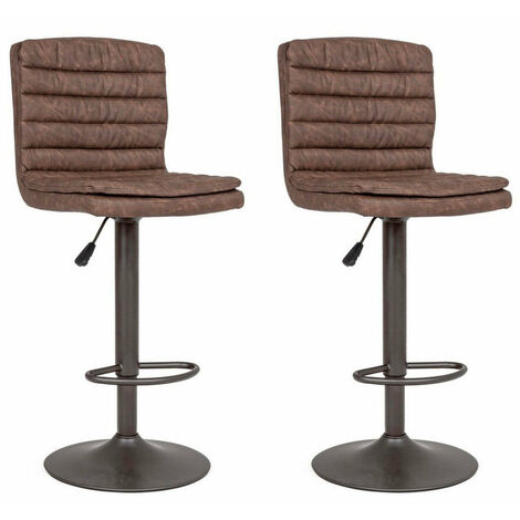 Set 2 Sgabelli Bar 41x50x94,5/115,5h cm Connor Marrone Vintage