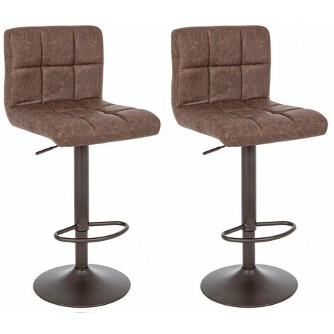 Set 2 Sgabelli Bar 42x51x92/113h cm Greyson Marrone Vintage
