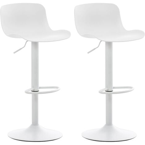 Set 2 Sgabelli Bar Almada In Polipropilene bianco