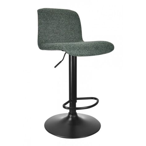 Set 2 Sgabelli Bar in Acciaio, Nero/Verde Scuro