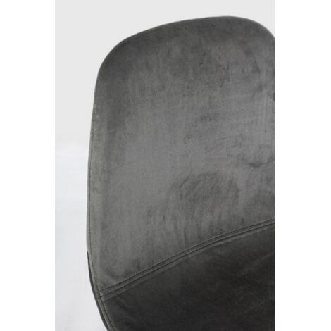 Set 2 Sgabelli Bar Velluto Grigio Moderno da Interno - STRUCTURE - Colore: Grigio