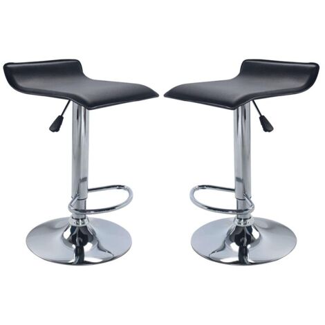 SET 2 SGABELLI DA BAR JAKE IN METALLO E PVC DI COLORE ANTRACITE