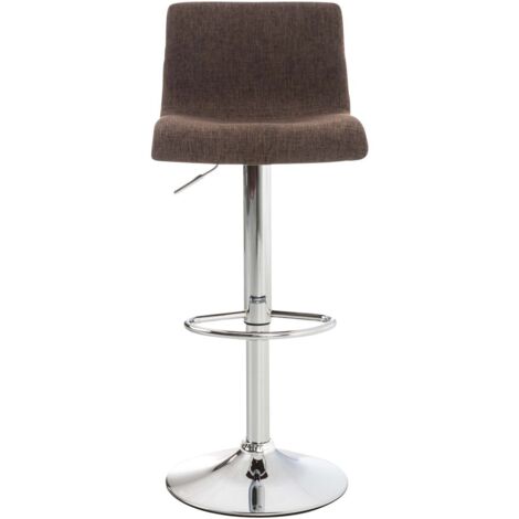 Set 2 sgabelli HOVER in tessuto marrone cromo