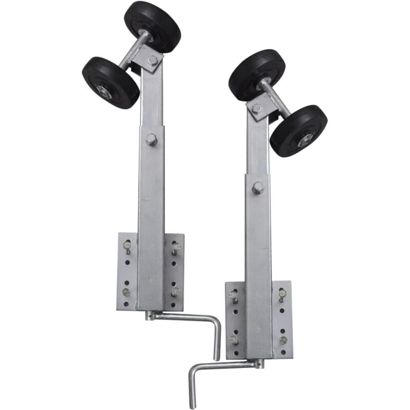 

vidaXL Soportes con rodillos para remolque de embarcaciones 59-84 cm