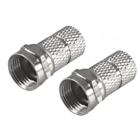 SET 2 SPINOTTI TIPO F PER CAVI SATELLITARI DA 5M