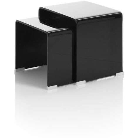 Set 2 tables basses DOBLE noir