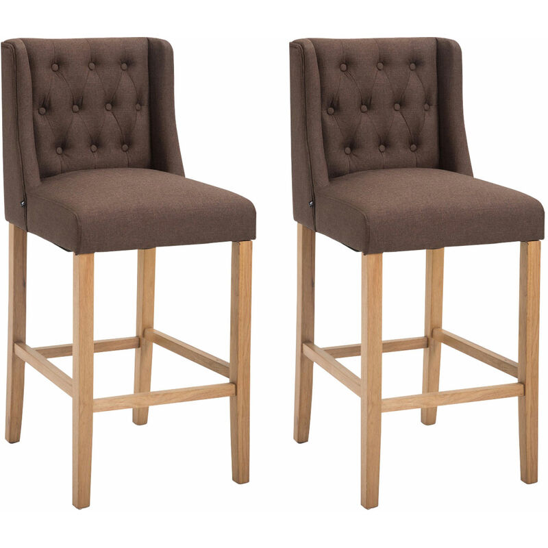 

Set De 2 Taburetes Altos Cassandra Marrón Antigüo claro