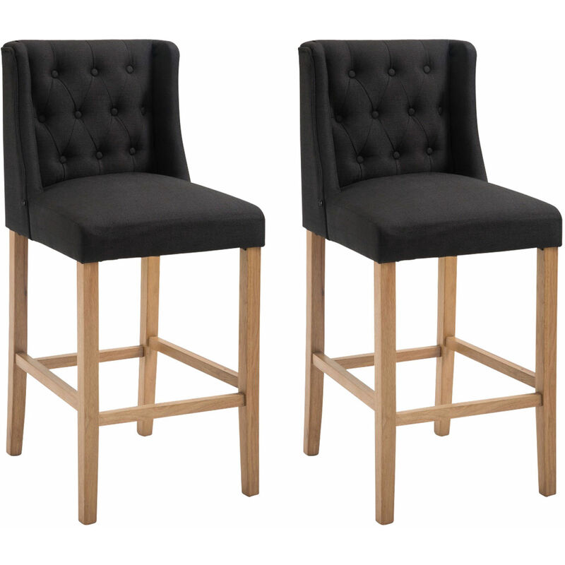 

Set De 2 Taburetes Altos Cassandra Negro Antigüo claro