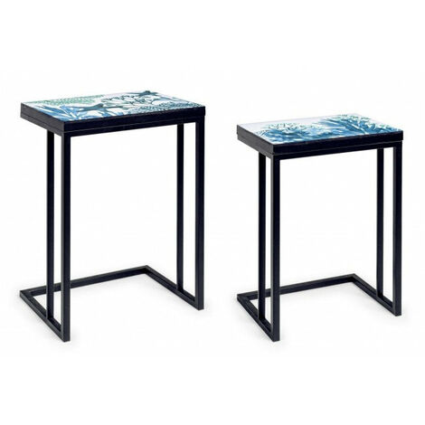 Set 2 Tavolino Reef K03 in Metallo