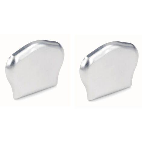 SET 2 TERMINALI CORRIMANO 62X45MM CROMO SATINATO M