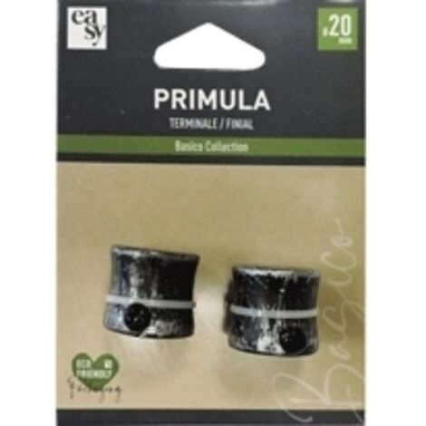 SET 2 TERMINALI PRIMULA NERO-ARGENTO