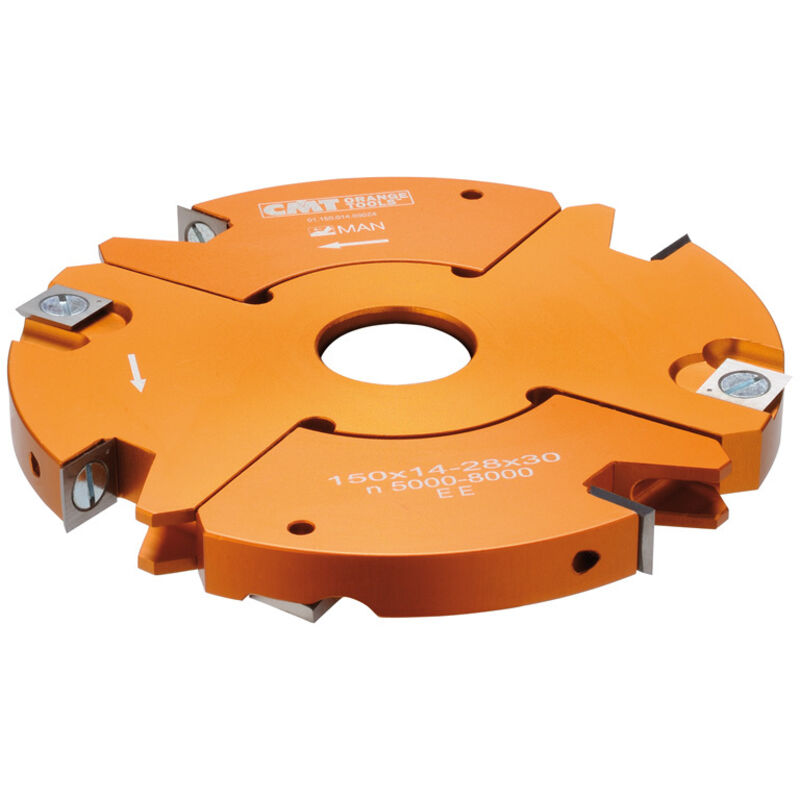 Orange tools 694.021.35 set 2 teste x canali laterali regolabili hw D=150X14-28X35 - CMT