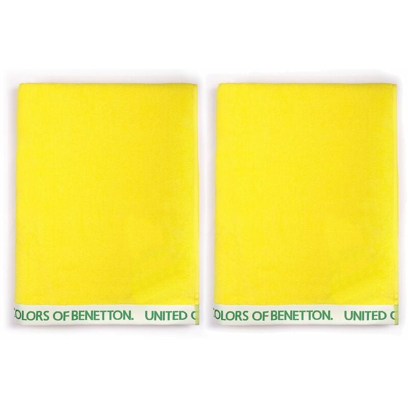 

Set 2 Toalla De Playa 90X160Cm 380Gsm Velour 100%Algodon Amarillo Casa Benetton