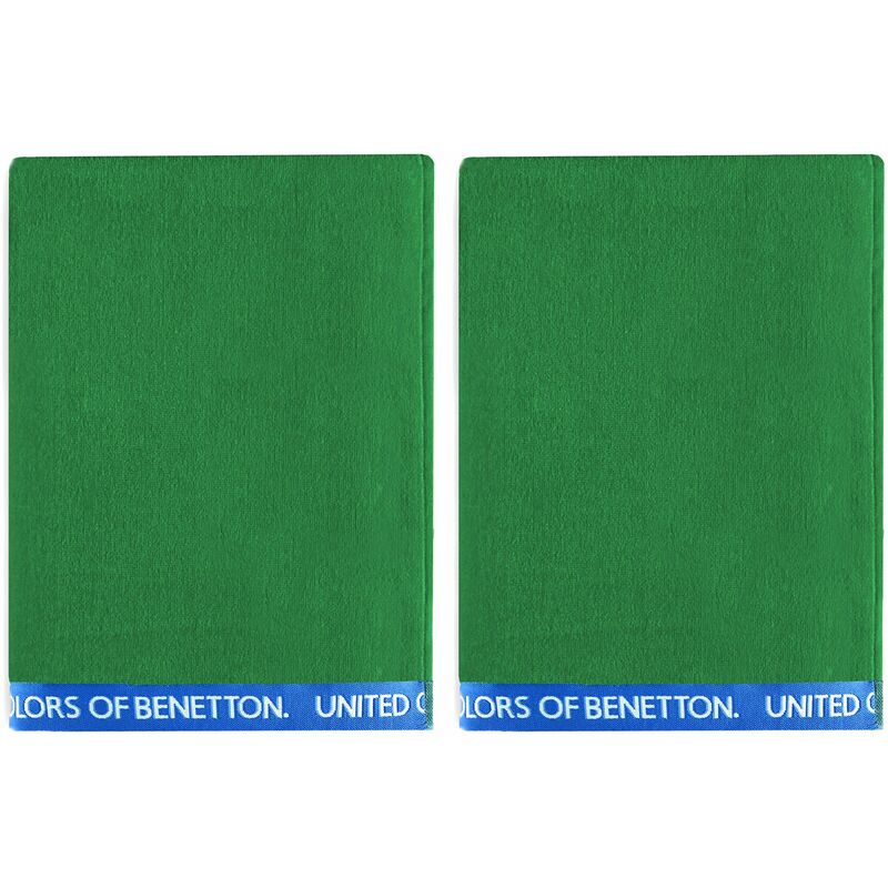 

Set 2 Toalla De Playa 90X160Cm 380Gsm Velour 100%Algodon Verde Casa Benetton