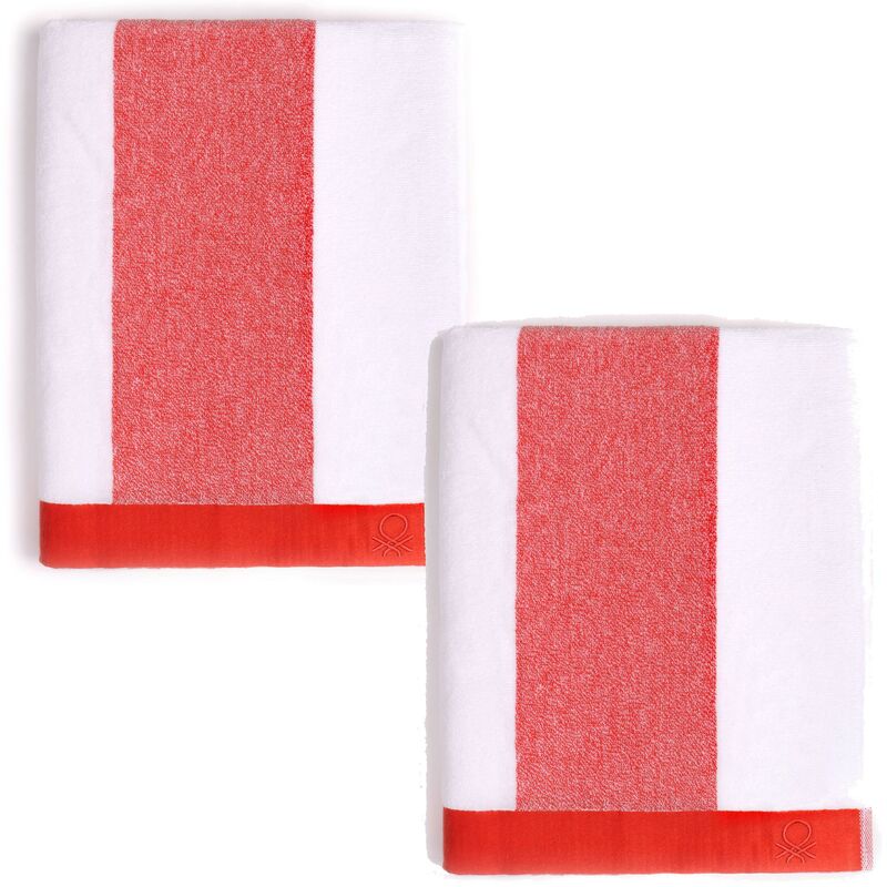 

Benetton - SET 2 TOALLA DE PLAYA 90X160CM 450GSM TERRY 100%ALGODON ROJO CASA
