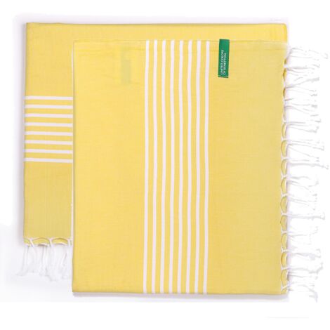 SET 2 TOALLAS BENETTON HAMMAN 80X165CM 170GSM 100%ALGODON AMARILLO CASA BENETTON