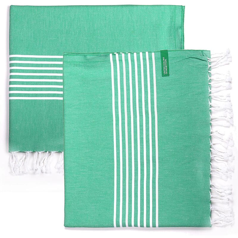 

Set 2 Toallas Benetton Hamman 80X165Cm 170Gsm 100%Algodon Verde Casa Benetton