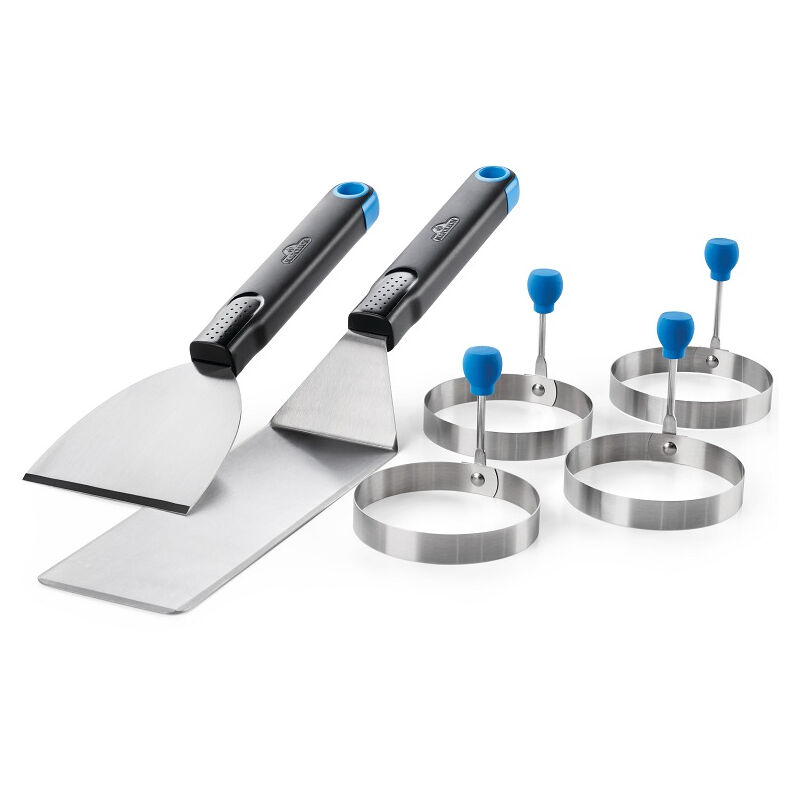 Napoleon - Set 2 ustensiles pour plancha + 4 moules à oeuf