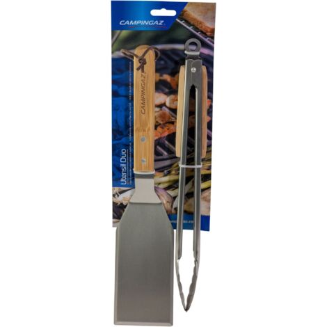 SET 2 USTENSILES (SPATULE AND PINCE) MANCHE BAMBOU