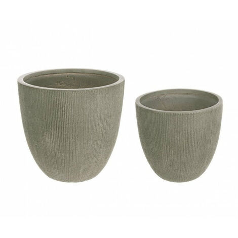 Set 2 Vasi Brush Basso Salvia