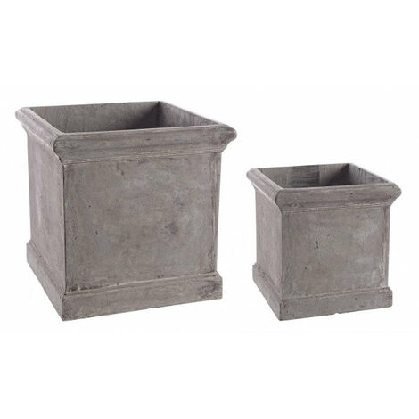 Set 2 Vasi Cement Qu Grigio