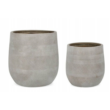 Set 2 Vasi Rigo Bomb Beige Alto