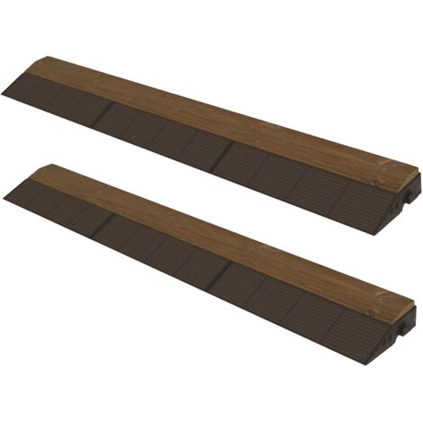 Set 2 x bordes Finalización uniforme COMBI-WOOD Madera de 117x19,5x6 cm, Acabado Hembra