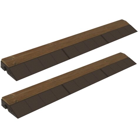Set 2 x bordes Finalización uniforme COMBI-WOOD Madera de 117x20,5x6 cm, Acabado Macho