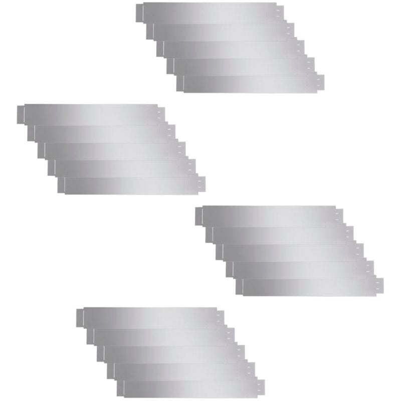 

vidaXL Paneles Divisorios Flexibles Acero Galvanizado 100x14 cm 20 Unidades - Plateado