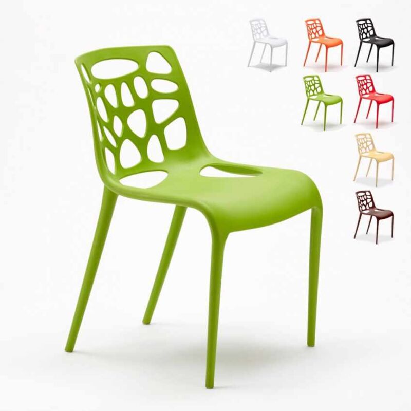 Lot de 24 Chaises Gelateria Connubia restaurant et bar cafétéria Stock | Vert