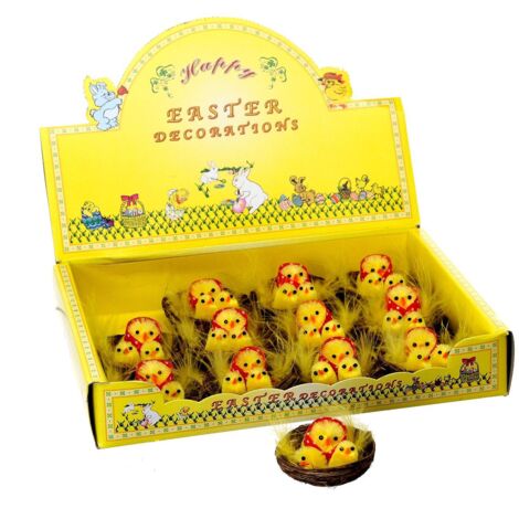 Set 24 Chioccia con Pulcino H 6 cm