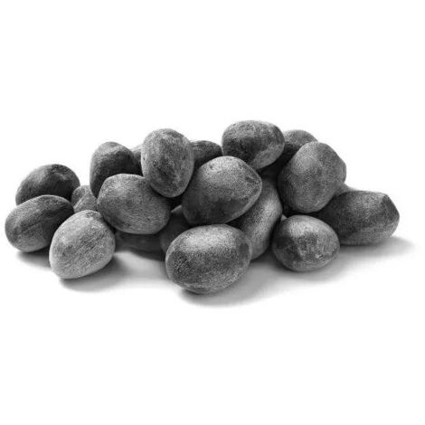 set 24 pezzi ghiaia grigia decorativa per biocamini e biostufe