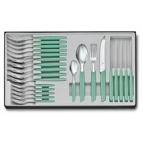 Set 24 Posate Swiss Modern Victorinox Mint Green - V-6.90 96.11W41.24