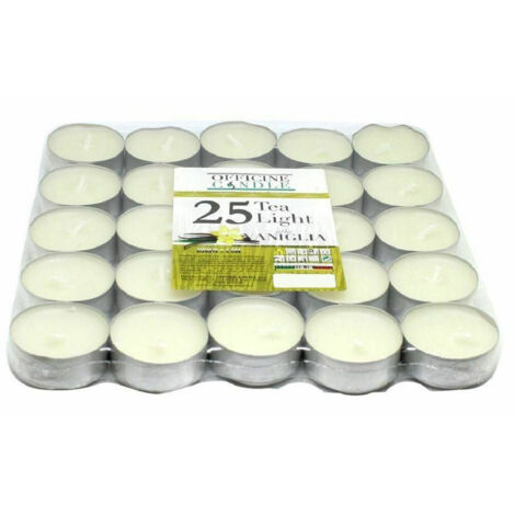 Set 25 Pièces Bougie Blanche Parfumée Parfum à La Vanille