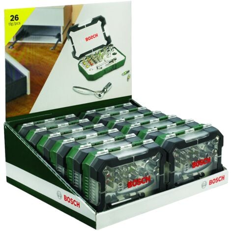 Set 26 unidades atornillar incluye puntas vasos carraca  BOSCH 2607017322