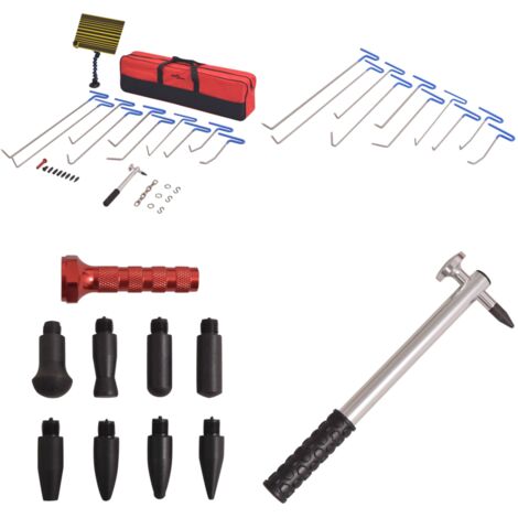 Set 28 Pz Rimozione Ammaccature senza Verniciatura Acciaio Inox - Ammaccature auto - Strumenti per auto