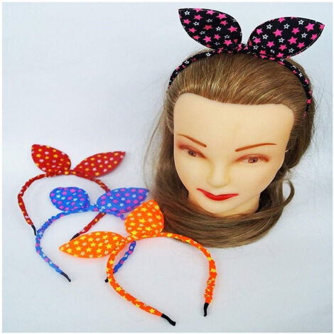 Set 2pcs Headband Back Star Ears Hairclips Fabric Headband Accessories