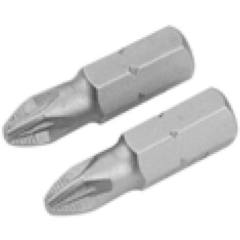 SET 2PCS S2 POZIDRIV INSERTS PZ3X25MM TOLSEN