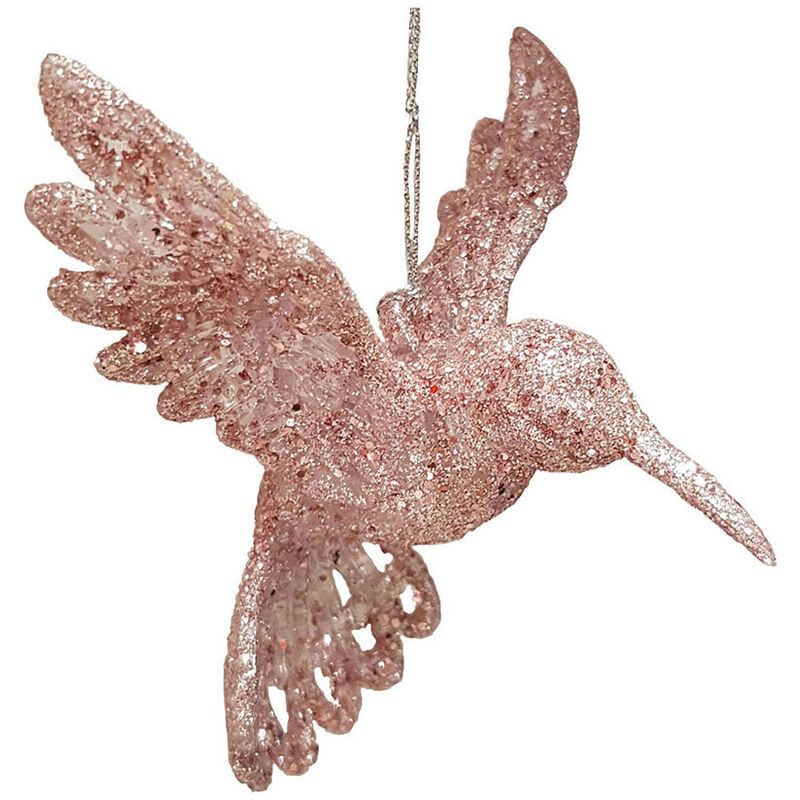 Image of EDM - Decorazione da appendere con uccello rosa lucido