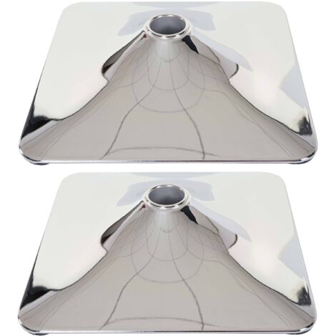 Set 2x basi quadrate per sgabelli metallo cromato Ø 37,5cm