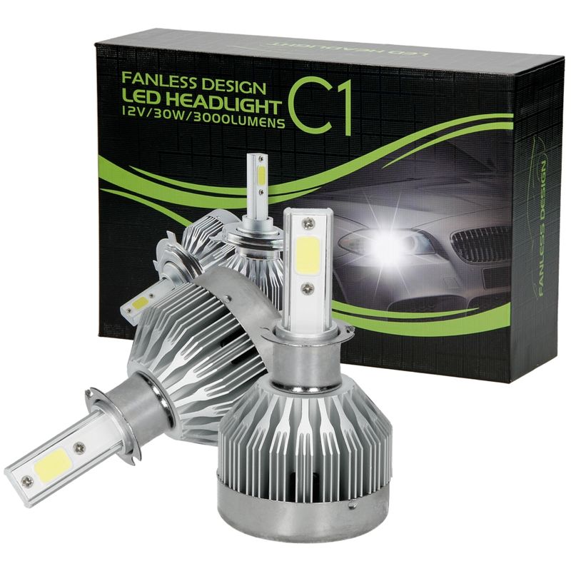 Image of Ecd Germany - 2x H3 Lampadine alogene lampadine 12V kit lampadina auto lampada 6000K lampada alogena 3000 lumen lampade di ricambio auto