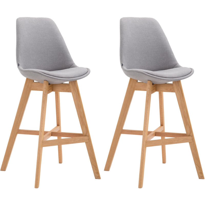 

CLP - Set 2x Taburete Cannes en Tela Gris Natural
