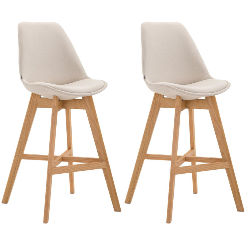

CLP - Set 2x Taburete Cannes en Tela Crema Natural