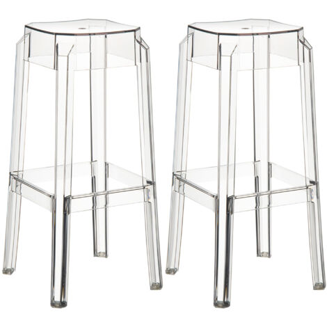 Set 2x Taburete Fox Transparente