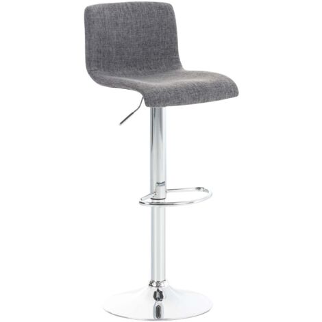 Set 2x Taburete Hover En Tela Gris claro Cromado